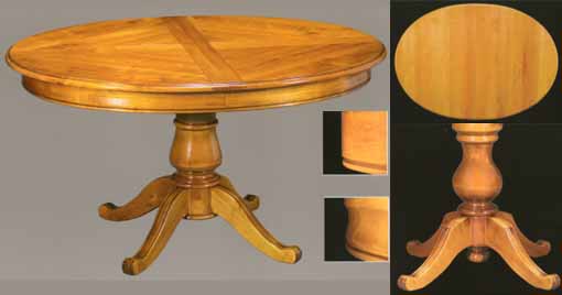 Table ovale Louis Philippe Pied central Quadripode